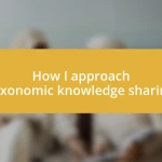 How I approach taxonomic knowledge sharing