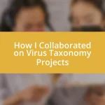 How I Collaborated on Virus Taxonomy Projects