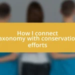 How I connect taxonomy with conservation efforts