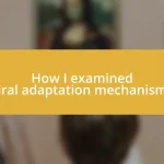 How I examined viral adaptation mechanisms