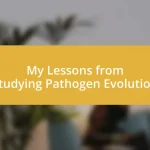 My Lessons from Studying Pathogen Evolution